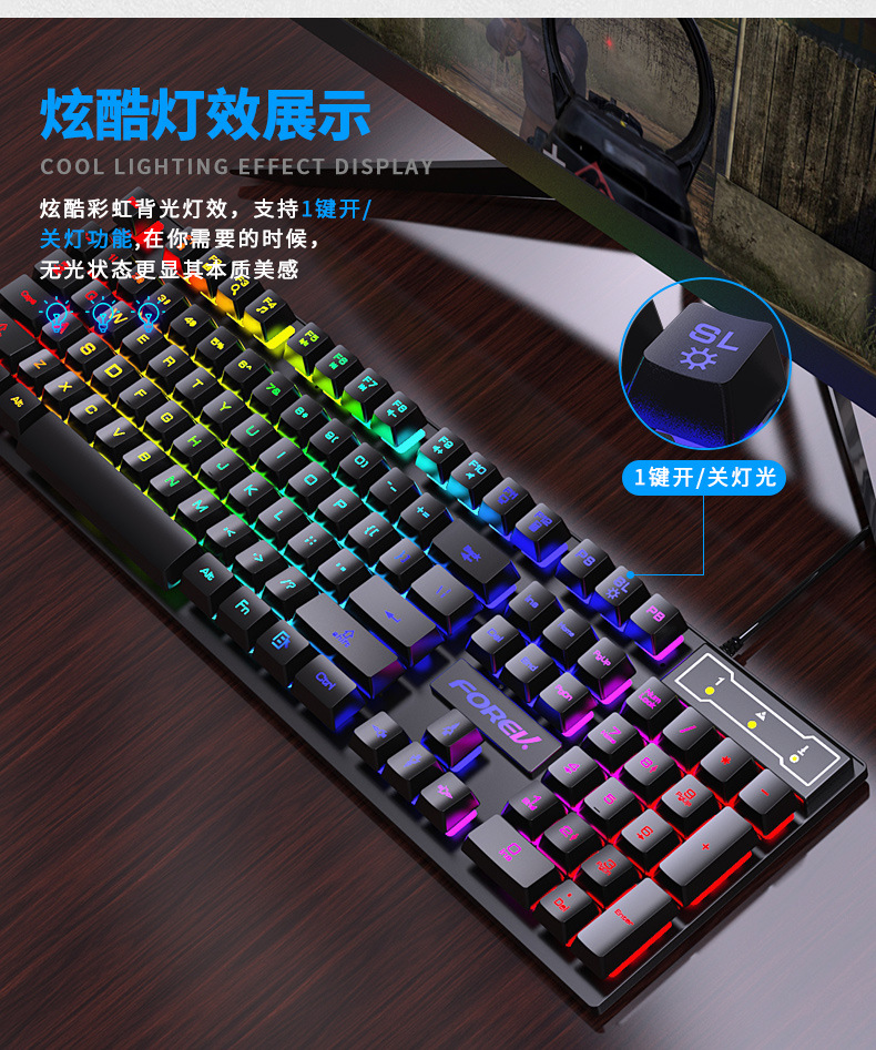 Gaming Keyboard Budget - 104 Key Backlit Mechanical Keyboard Wired