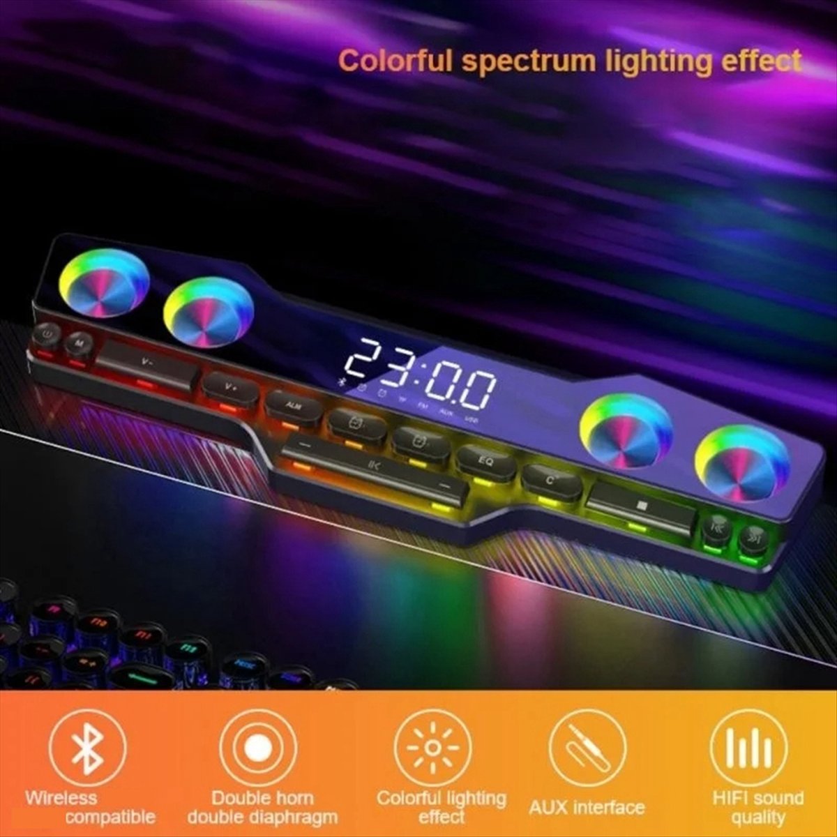 DTC5 V18 Dazzle Colour Speaker - Gaming Keyboard Bluetooth review and price