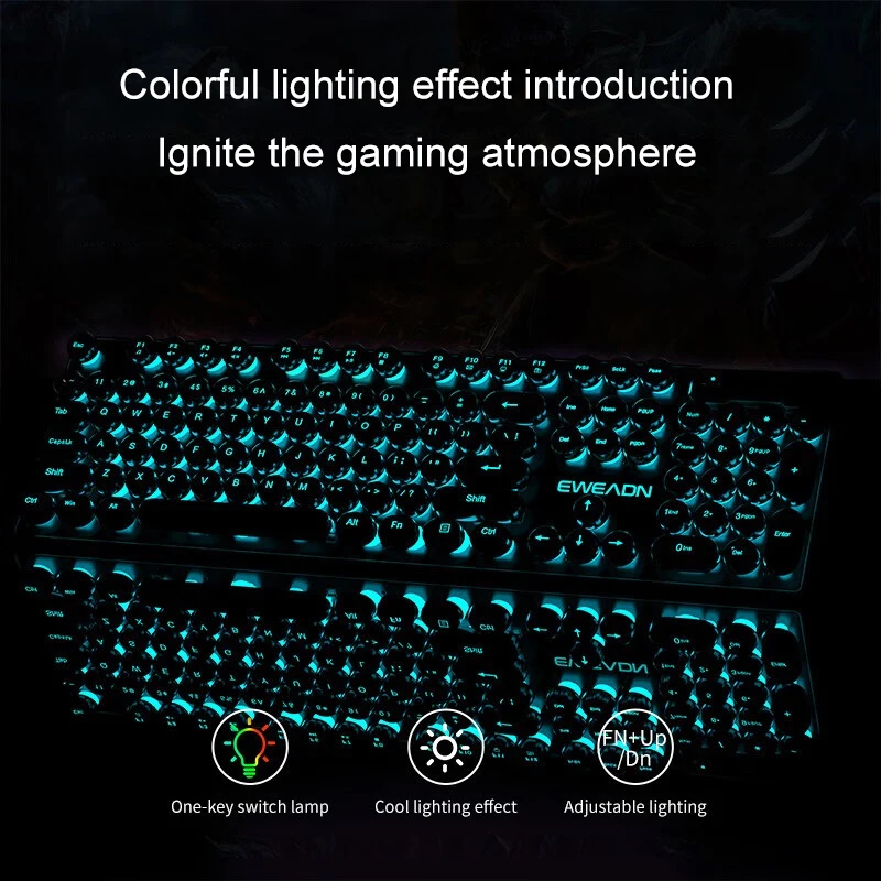 Retro Punk Mechanical Feel Key - Gaming Keyboard Mouse review and price