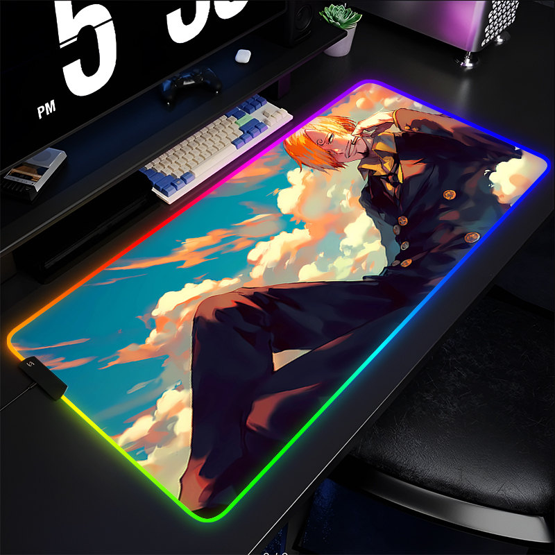 RGB Anime Mouse pad one piece  - Gaming Keyboard No Rgb review and price